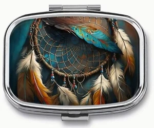 Fancy 2 Compartment Dream Catcher Pill Box - Picture 1 of 4