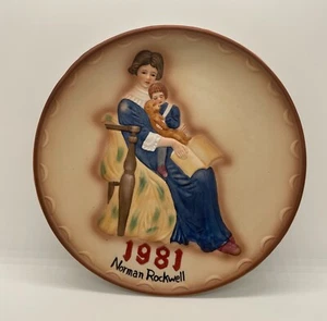 Norman Rockwell Bedtime 1981 7,75" Teller Sammlerstück Wandkunst - Bild 1 von 8