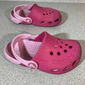 Crocs Electro Clogs Water 10400 Pink Electric Kids Child C7 7 Two Tone Toddler - Picture 1 of 16
