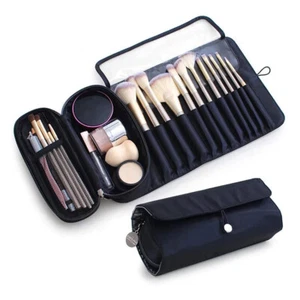 Portable Makeup Brush Organizer Makeup Brush Bag For Travel Can Hold 20+ Brushes - Picture 1 of 8