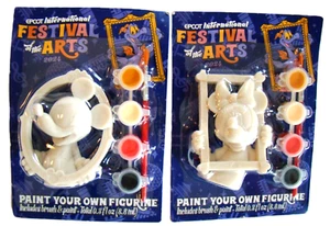 Disney Epcot Festival Of The Arts Paint Your Own Figure Mickey Minnie Mouse Set - Picture 1 of 7