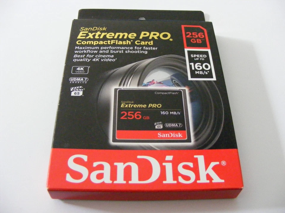 256GB Compact Flash Card Extreme PRO  160 MB/s ( 256 GB CF Karte ) SanDisk Neu - Bild 1 von 1