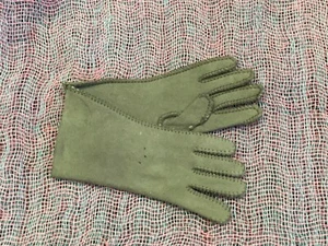 Guanti antichi moda francese bambola pelle scamosciata - Foto 1 di 3