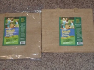 2 Small Portable Garden Planting Patio Gardening Bags Organic Natural  (APT-GR) - Picture 1 of 8