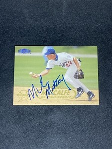 Mike Metcalfe 1988 Fleer Tradition Update #U88 Los Angeles Dodgers Signed Card