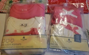Vintage BabyGap Mädchen 3er Set Langarm Bodys + 2 passende Hosen NEU 3-6m - Bild 1 von 5