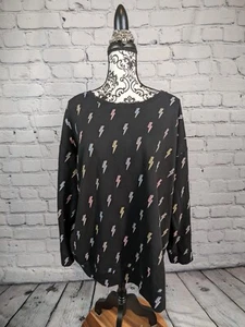 Torrid women's long sleeve stretch knit plus size 1x geo print sweat shirt BBIN - Picture 1 of 10