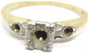 Antique 14K Gold Engagement Ring Setting No Stones Size 5 1/2 Vintage - Picture 1 of 13