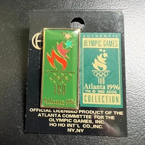 Prendedor de los Juegos Olímpicos de Atlanta Georgia 1996 antorcha sombrero solapa pinback coleccionable - Imagen 1 de 9