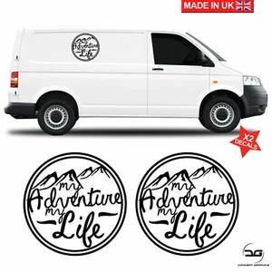 Large My Adventure My Life Camper VW T5 T4 Transporter Vinyl Decal Sticker - Picture 1 of 3