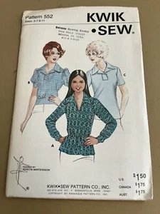 Camisa Kwik Sew 552 SIN CORTAR patrón de costura, Misses, talla 5-7-9-11 - Imagen 1 de 2