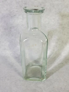 Vintage Klarglas Medizin Flasche ohne Korken 4" hoch - Bild 1 von 3