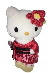 Sanrio Hello Kitty Welcome to Japan Plüschpuppe Kyoto Maiko Kimono Fan 2014 13 Zoll - Bild 1 von 8