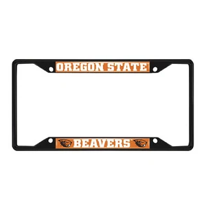 Fanmats NCAA Oregon State Beavers Black Metal License Plate Frame - Picture 1 of 1