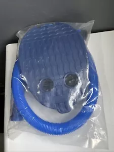 Bomba de pie azul y amarillo, bomba de pie de fuelle nueva en paquete - Imagen 1 de 4