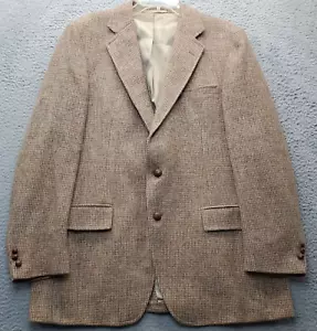 Harris Tweed Stanley Blacker Blazer Mens 44 Brown Scottish Wool VTG EUC - Picture 1 of 13