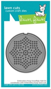 Lawn Fawn EMBROIDERY HOOP SNOWFLAKE ADD-ON Lawn Cuts Die Set LF3260 - Picture 1 of 1