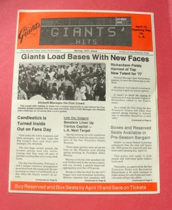 San Francisco Giants Spring Newsletter 1977 - Bild 1 von 2