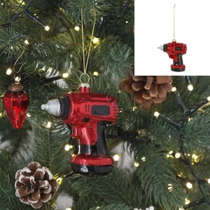 Baumschmuck Bohrmaschine - Baumkugel Werkzeug für Handwerker, Weihnachtsdeko - Bild 1 von 1