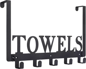 Over The Door Hooks, Towel Holder for Bathroom, Door Mount Towel Rack Towel - Picture 1 of 5
