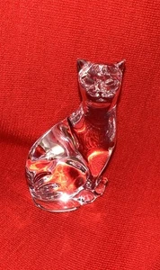 SIGNIERTE WATERFORD KRISTALLGLAS 2" GROSSE SITZENDE KATZENFIGUR mit ORIGINAL ETIKETT - Bild 1 von 7