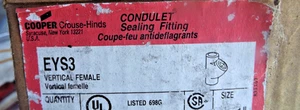 Crouse Hinds EYS-3 Explosion Proof Fitting  - Picture 1 of 5