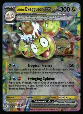 Alolan Exeggutor ex #2 #133/191 Pokemon SV08: Surging Sparks - Image 1 of 2
