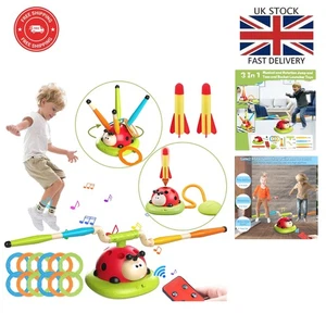 Interactive 3 in 1 Garden Toy for Toddlers: Jumping, Ring Toss & Rocket Launch - Picture 1 of 8