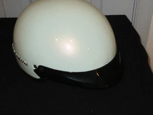 Genuine Harley Davidson White 1/2 Motorcycle DOT Helmet with visor adult Size L - Picture 1 of 4