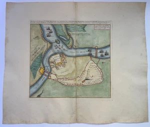 SIEGE OF BELGRADE PLAN SERBIA c. 1719 JOACHIM OTTENS LARGE UNUSUAL ANTIQUE MAP - Picture 1 of 10