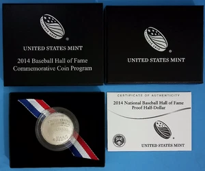 2014 Baseball Hall of Fame Commemorative Coin Clad Proof Half-Dollar US Mint - Picture 1 of 6