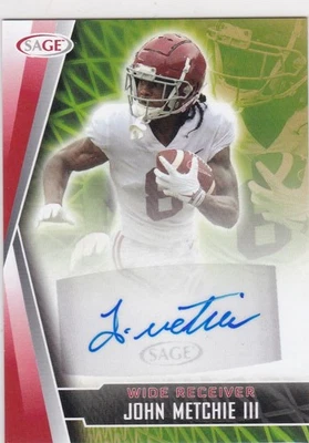 2022 SAGE Low Series  Red John Metchie III #A-JMIII Rookie Auto R/C - Image 1 of 2
