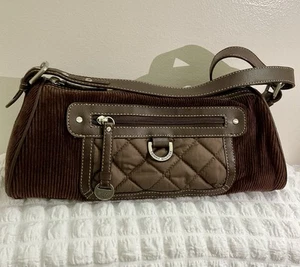 Vintage Tommy Hilfiger Brown Corduroy Bag with Quilted Front Pocket Detail Cute  - Picture 1 of 14