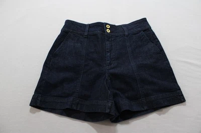 I.N.C. Pantalones cortos de mezclilla de tiro alto International Concepts para mujer JL3 azul talla 10 nuevos con etiquetas Foto 1 de 3