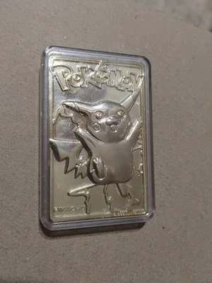 Tarjeta coleccionable Burger King Pokemon Pikachu 1999 chapada en oro 23 k Nintendo Burger Foto 1 de 4