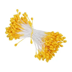 3mm Double Heads Flower Stamen 150 Pcs Artificial Flower Stamen Pistil Matt P... - Picture 1 of 6
