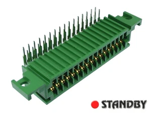 1pc 32 pin / way (2x16) CARD EDGE pitch 2,54mm angled 90°, 1-215230-6 AMP - Imagen 1 de 2