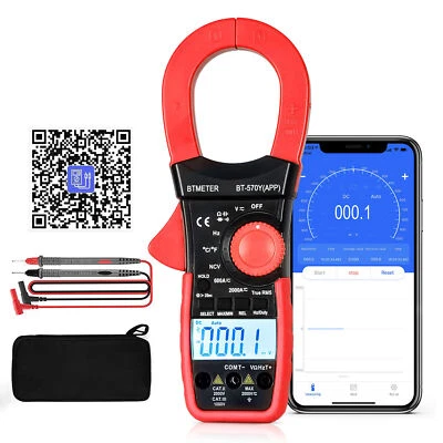 2000A Digital Zangenmultimeter TRMS AC DC 2000V Volt Strom Zangenmessgerät 6000C - Bild 1 von 4