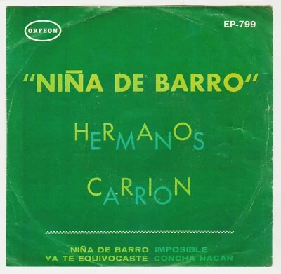 LOS HERMANOS CARRION MEXICAN EP 1968 NINA DE BARRO (JIMMIE RODGERS CHILD OF CLAY - Image 1 of 4