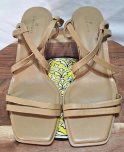 Caslon NEU NORDSTROM Paola Damen-Keilsandale 8,5 hautfarben hellbraun Leder Riemchen  - Bild 1 von 5