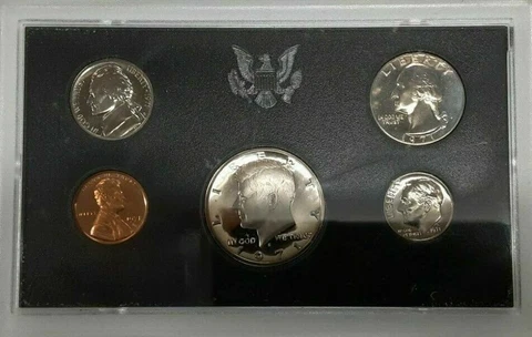1971-S US Mint 5 Coin Proof Set with OGP as Issued Cover
