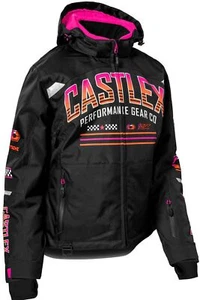 Castle X Strike G7 Womens Snow Jacket Black/Pink Glow/Orange - Picture 1 of 2