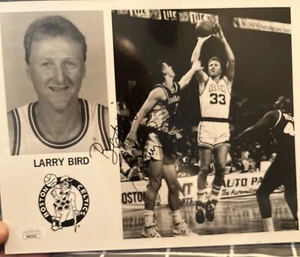 Larry Bird Signed 8x10 Photo JSA Cert (Inscribed Best Wishes)Boston Celtics - Picture 1 of 7