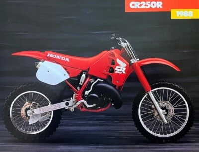 Honda CR250R 1988 doble cara folleto de literatura original CR 250 Foto 1 de 2