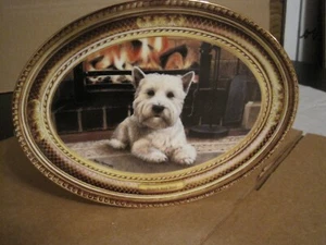 FRANKLIN MINT WEST HIGHLAND WHITE TERRIER HEARTH AND SOUL PORCELAIN PLATE - Picture 1 of 15