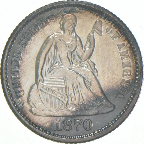 1870 Seated Liberty Half Dime *6273 Cover