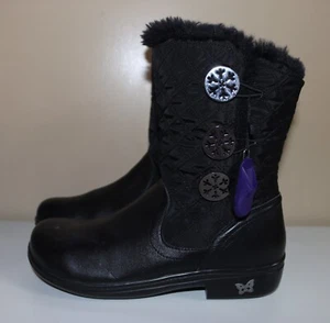 Alegria Women's Nanook NAN-601 Black Leather Snow Boots - Size 9.5-10 (EUR 40) - Picture 1 of 6