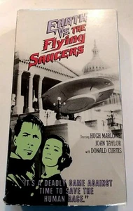 EARTH VS THE FLYING SAUCERS VHS TAPE IN SLEEVE 1989 SCI-FI MOVIE CULT CLASSIC - Picture 1 of 6