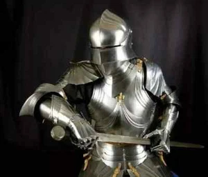 Medieval Brass Wearable Suit Of Armor Crusader Knight Full Body Armour Costume - Picture 1 of 5