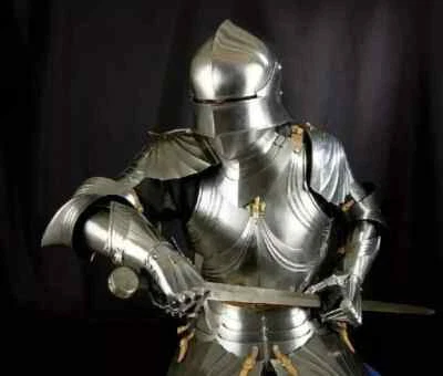 Medieval Brass Wearable Suit Of Armor Crusader Knight Full Body Armour Costume - Image 1 of 4